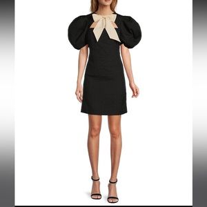Antonio Melani x Courtney Grow Savile Short Puff Sleeve Bow Tie Dress